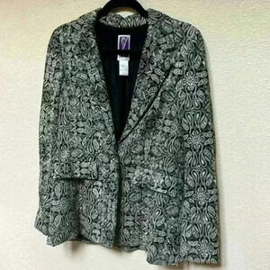 Vintage metallic embroidered blazer